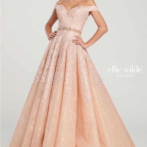 Ellie Wilde by Mon Cheri Navy Gown NWT - Picture 8 of 9